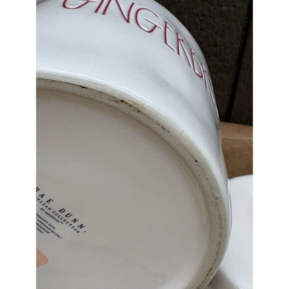 Rae Dunn Gingerbread Cookie Jar Ceramic Canister Fitted Lid Christmas Holiday - Picture 11 of 14